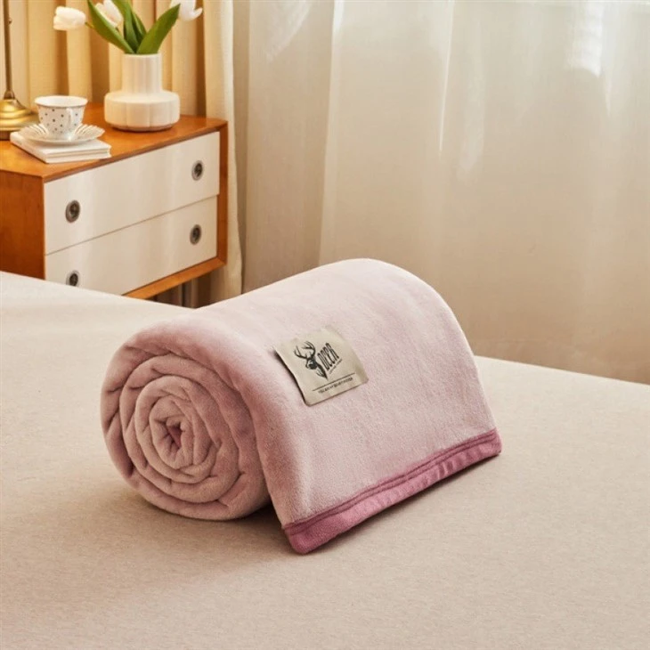 pink coral fleece blanket