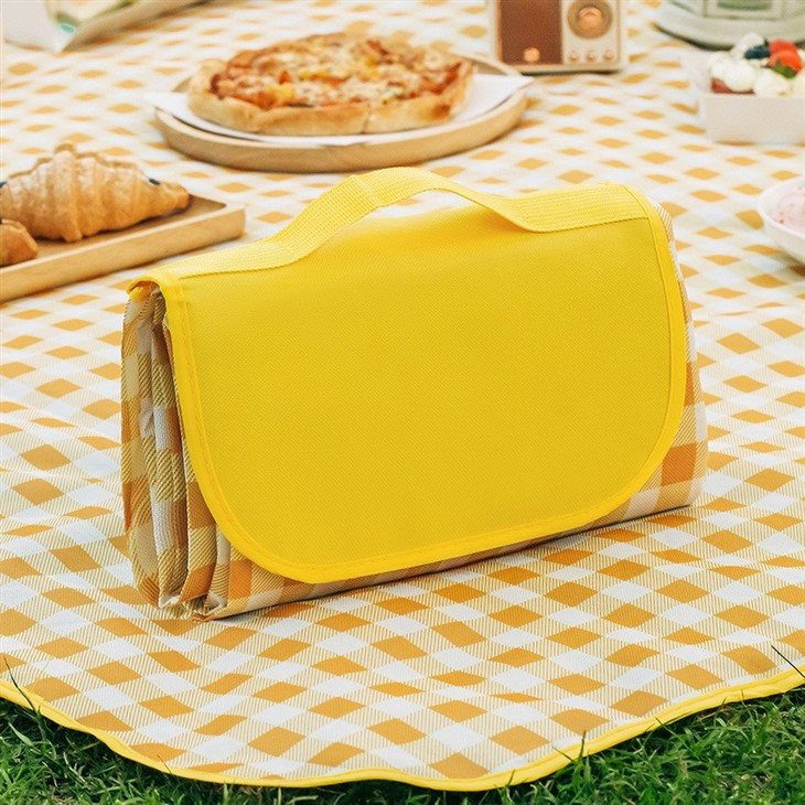 yellow picnic blanket