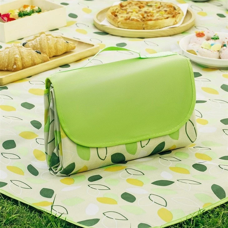 green picnic blanket