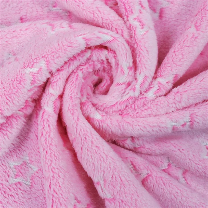Multicolor Embossed Printed Flannel Coral Fleece in stock