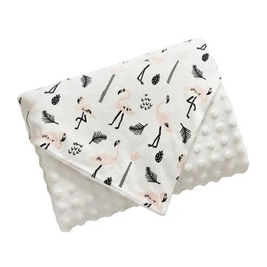 Двослојни флис Минки Дот покривач за бебе