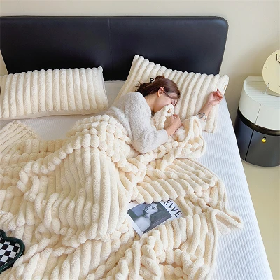 Bubbly Rabbit Faux Fur Blanket