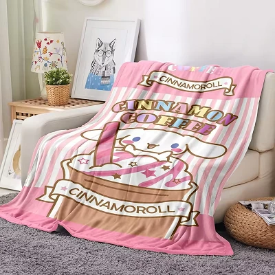 Cartoon Print Coral Blanket